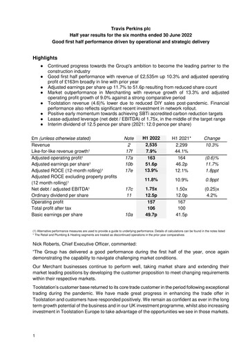 Thumbnail Travis Perkins Half-year Report 2022-h1