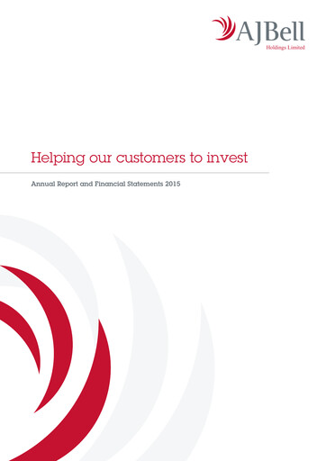 Vorschaubild AJ Bell Jahresbericht 2015