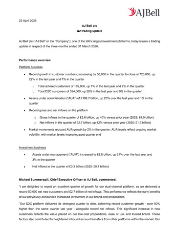 Thumbnail AJ Bell Quarterly Report 2026-q2