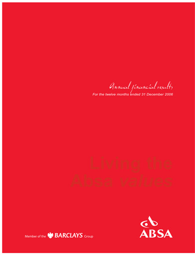 Thumbnail Absa Bank Financial Report 2006