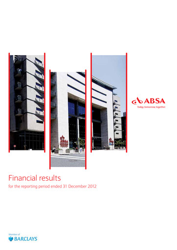 Thumbnail Absa Bank Financial Report 2012
