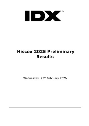Thumbnail Hiscox Financial Report 2025