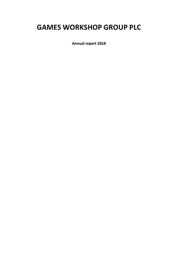 Thumbnail Games Workshop Group Annual Report 2018