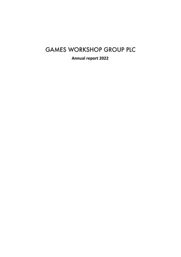 Thumbnail Games Workshop Group Annual Report 2022