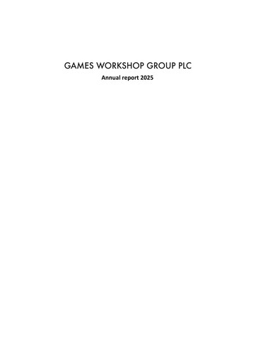 Thumbnail Games Workshop Group Annual Report 2025