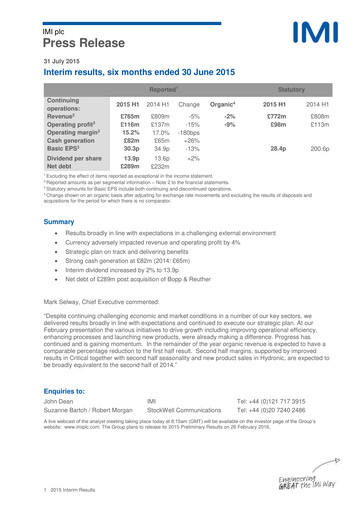 Thumbnail IMI plc Half-year Report 2015-h1