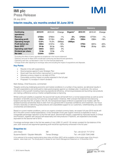 Thumbnail IMI plc Half-year Report 2016-h1