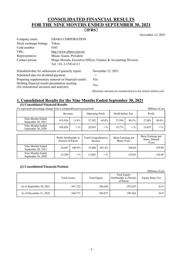 Thumbnail Ebara Corporation Quarterly Report 2021-q3
