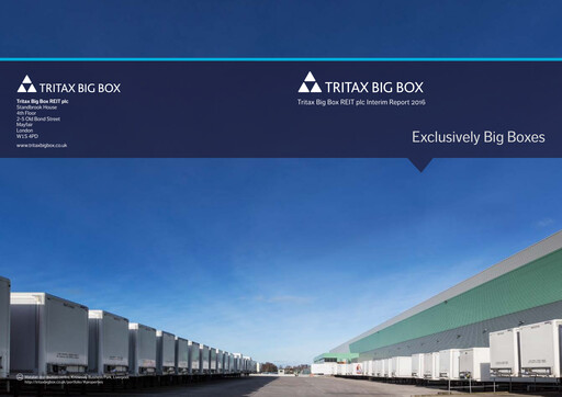 Thumbnail Tritax Big Box REIT Half-year Report 2016-h1
