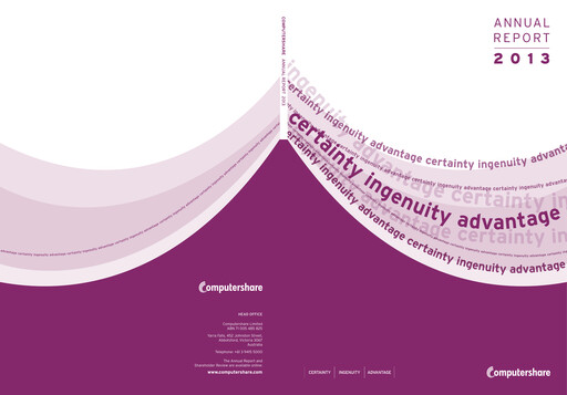 Thumbnail Computershare Annual Report 2013