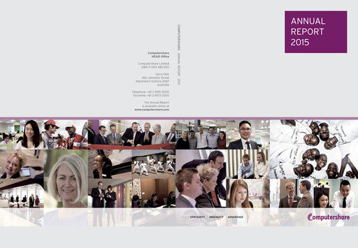 Thumbnail Computershare Annual Report 2015