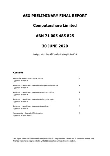 Thumbnail Computershare Financial Report fy2020