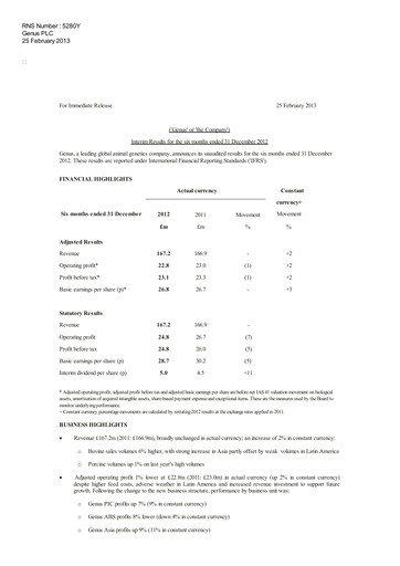 Thumbnail Genus Half-year Report 2013-h1