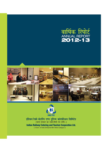 Thumbnail Indian Railway Catering & Tourism Annual Report 2012-2013