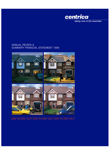 Miniature Centrica Rapport annuel 1999