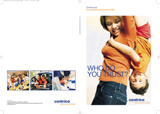 Miniature Centrica Rapport annuel 2001