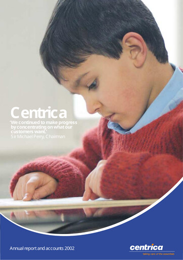 Miniature Centrica Rapport annuel 2002
