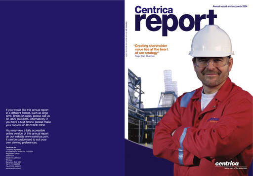 Miniature Centrica Rapport annuel 2004