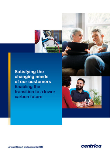 Miniature Centrica Rapport annuel 2019