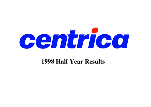 Thumbnail Centrica Half-year Report 1998-h1