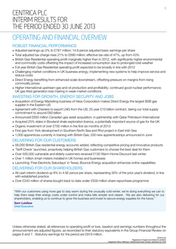 Thumbnail Centrica Half-year Report 2013-h1
