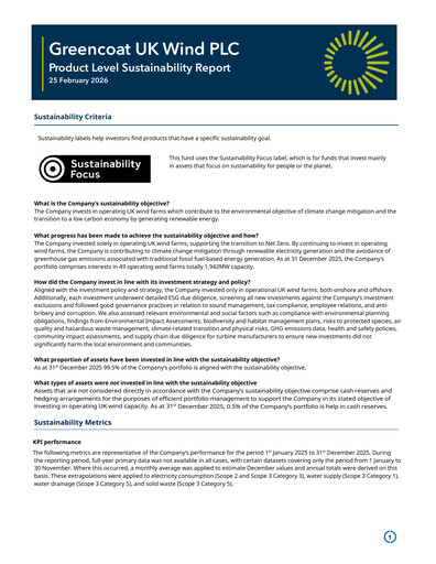 Vorschaubild Greencoat UK Wind Nachhaltigkeitsbericht 2025