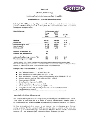 Thumbnail Softcat Financial Report 2016