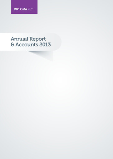 Thumbnail Diploma plc Annual Report 2013