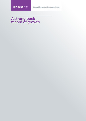 Thumbnail Diploma plc Annual Report 2014