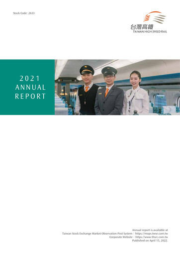 Thumbnail Taiwan High Speed Rail Annual Report 2021