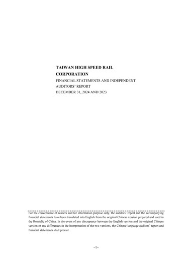 Miniature Taiwan High Speed Rail Bilan financier 2024