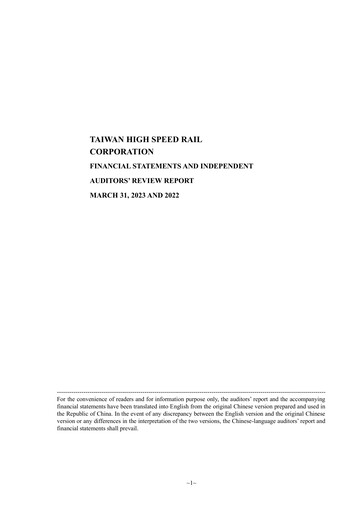 Thumbnail Taiwan High Speed Rail Quarterly Report 2023-q1