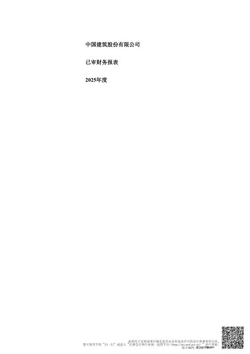 Miniature China State Construction Engineering Bilan financier 2025