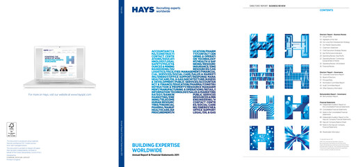 Thumbnail Hays plc Annual Report 2011
