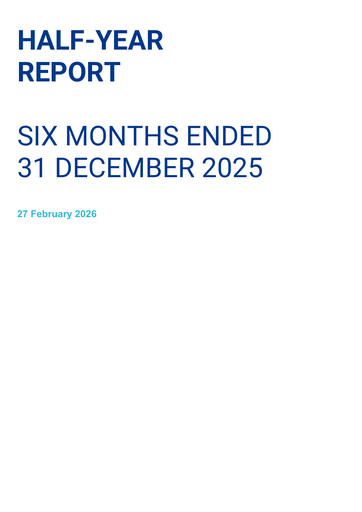 Miniature Hays plc Rapport semestriel 2026-h1