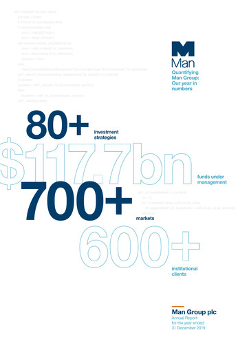 Thumbnail Man Group Annual Report 2019