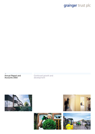 Thumbnail Grainger plc Annual Report 2003