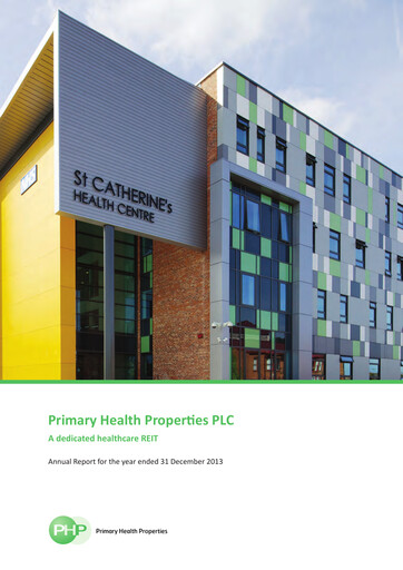 Thumbnail Primary Health Properties Annual Report 2013