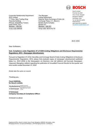 Thumbnail BOSCH India Quarterly Report 2024-q3