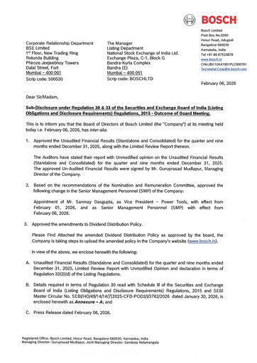Thumbnail BOSCH India Quarterly Report 2025-q3