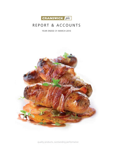 Thumbnail Cranswick Annual Report 2010