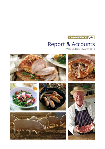 Thumbnail Cranswick Annual Report 2013