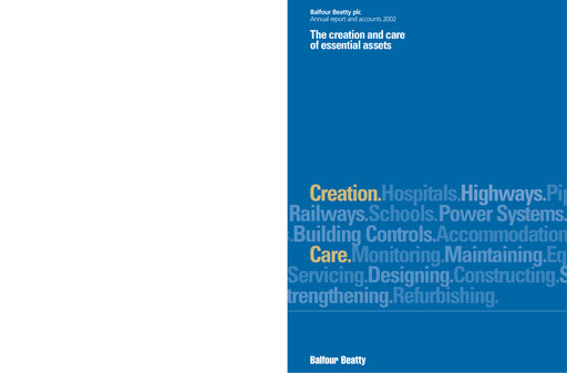 Thumbnail Balfour Beatty Annual Report 2002