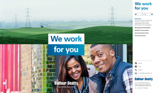 Thumbnail Balfour Beatty Sustainability Report 2012
