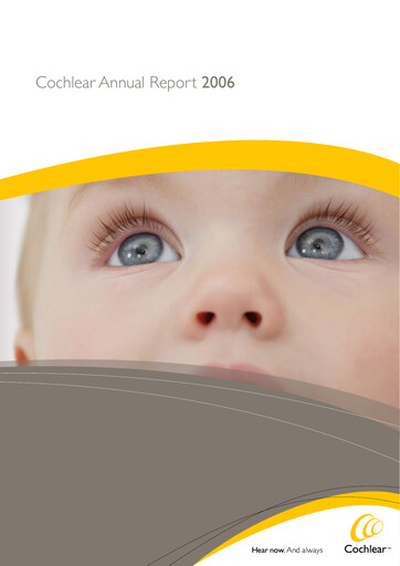 Thumbnail Cochlear Annual Report 2006