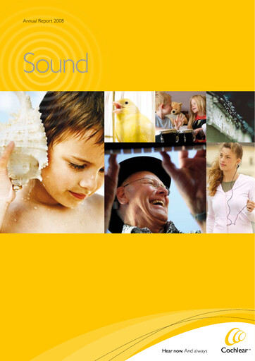 Thumbnail Cochlear Annual Report 2008