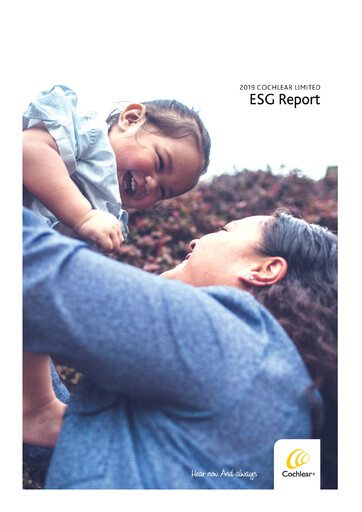 Thumbnail Cochlear ESG Report 2019
