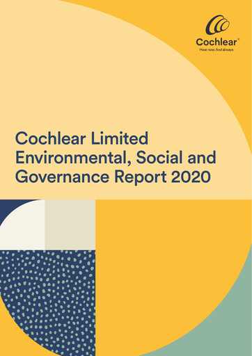 Thumbnail Cochlear ESG Report 2020