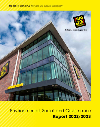 Thumbnail Big Yellow Group ESG Report 2022-2023