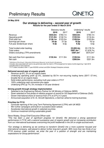 Thumbnail QinetiQ Financial Report 2018